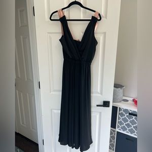 Banana Republic 100% Polyester Black Strappy Dress, Size 8